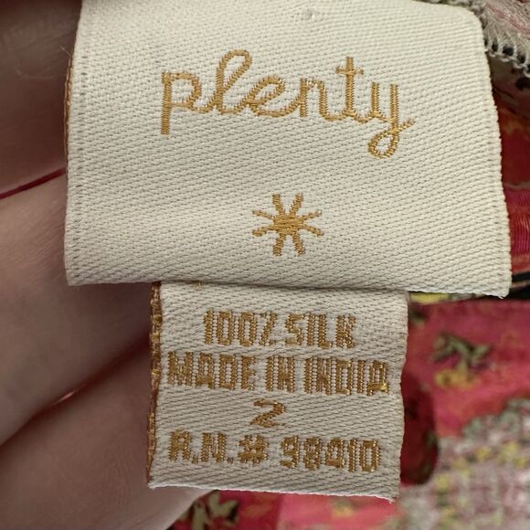 Plenty Silk Skirt 2 Sm/Med Midi Floral Boho Mixed Print - Picture 2 of 6